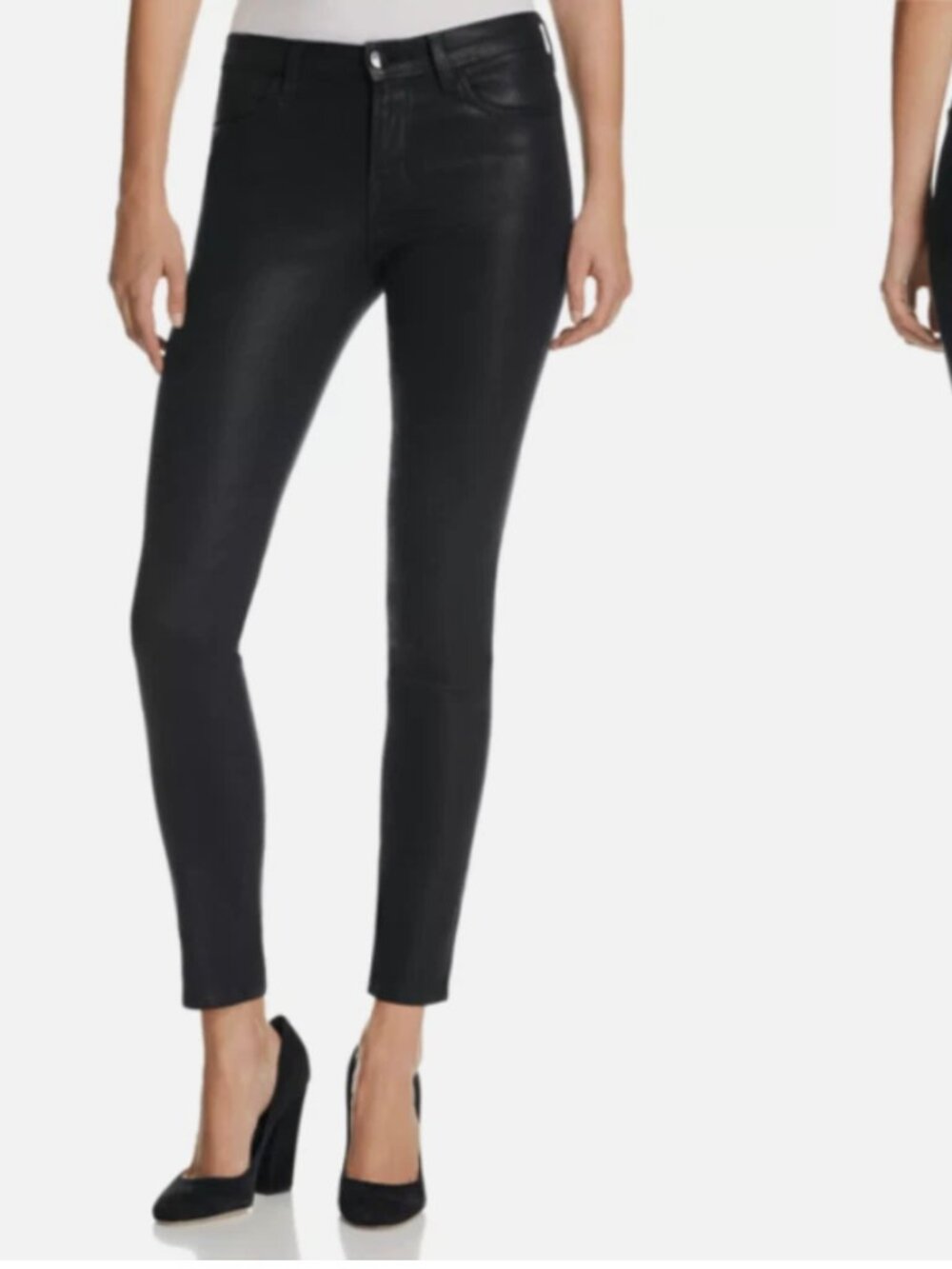 NWT J Brand 620 Mid-Rise Super Skinny Jeans in Fearless Black Stocking Jeans 25